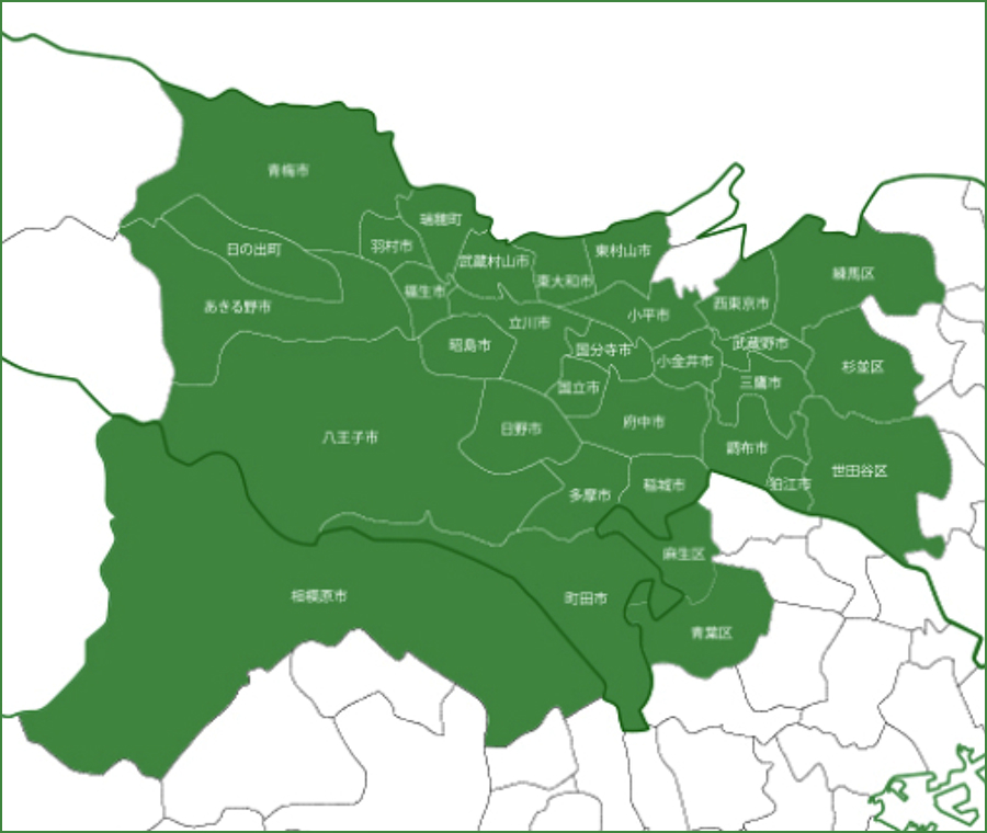 配達エリア　地図